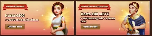 Paquete de bienvenida y oferta criptográfica MyEmpire Casino España