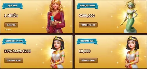Spin Fest, Blackjack Heat, Cashback y torneos MyEmpire Casino